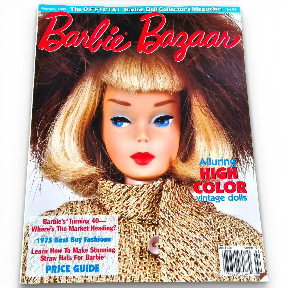 Barbie Bazaar Magazine High Color Dolls February 1999 Volume 11 Issue 1 Vintage